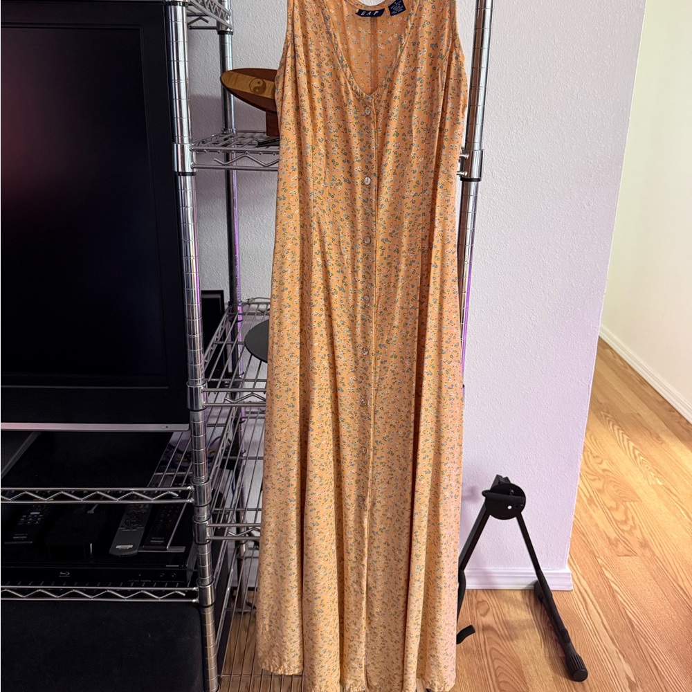 GAP Peach Floral Maxi Dress